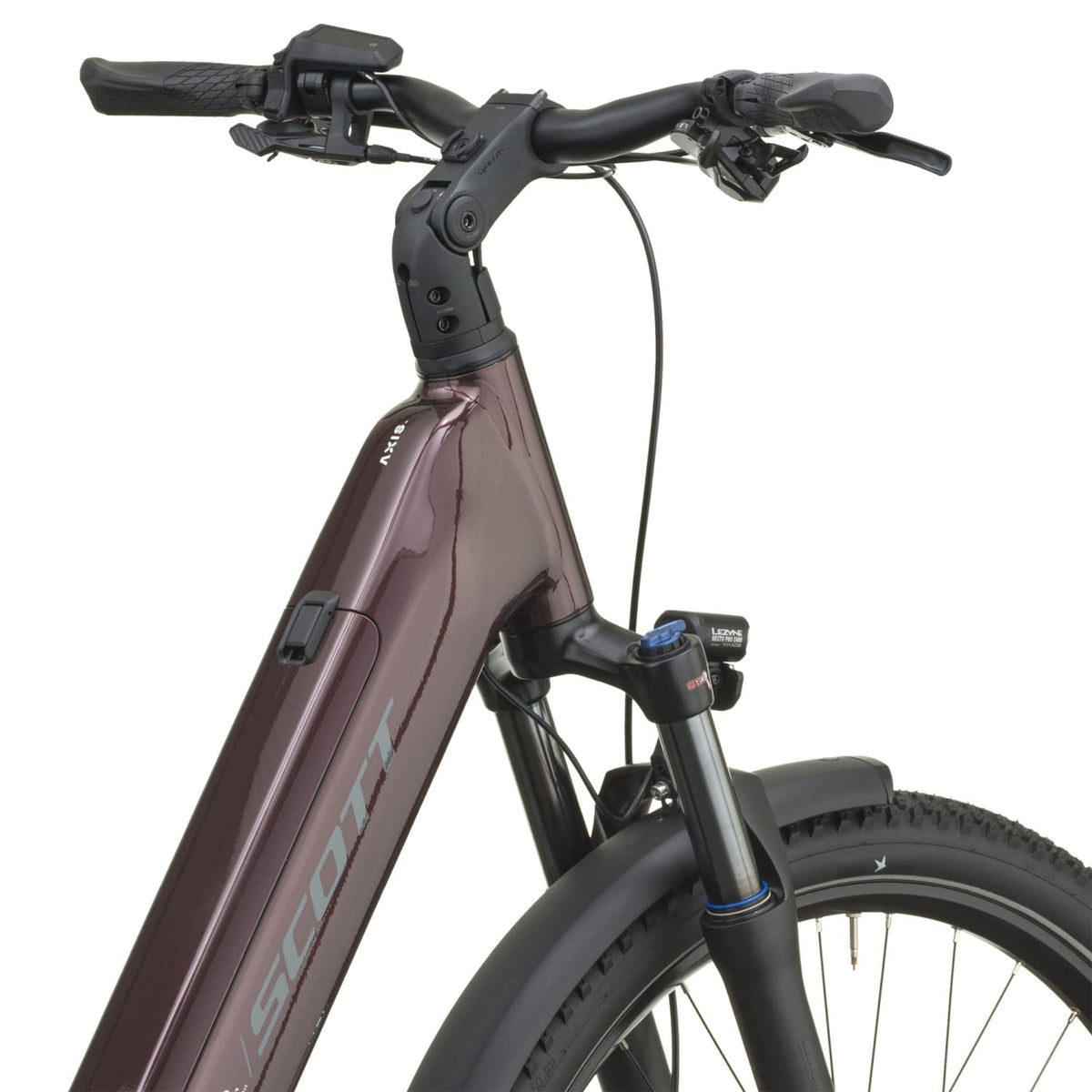 Bicicletas Eléctricas eUrbanas Scott Axis 10 Wave 2027 Aubergine Red #5