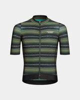 Maillot Manga Corta Pas Normal Studios Essential Hombre Light Olive Stripe