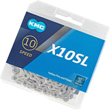 Cadena KMC X-10 SL 114 Eslabones 10v Cromada