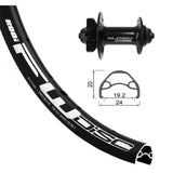 Rueda Delantera XLC FW-A05 Rodi Freno Disco 6 Agujeros Cierre Rápido 100mm Aluminio Negro
