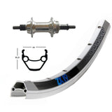 Rueda Trasera Winora Exal ZX19 Eje Macizo Tuerca 135mm 6/7v Plata Mate